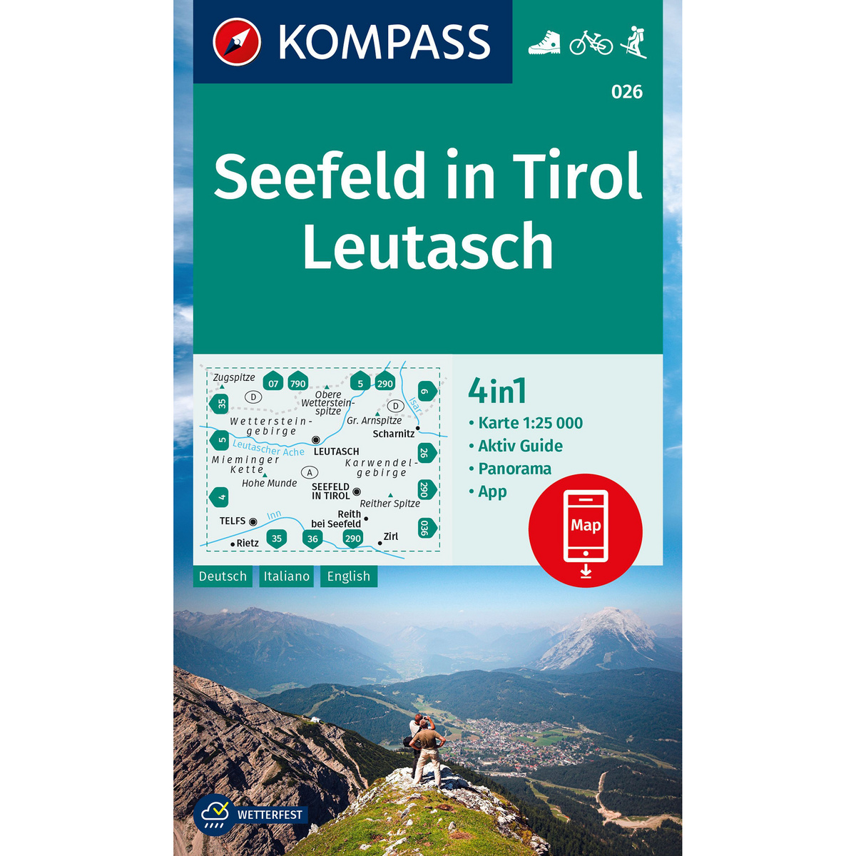 Kompass Verlag WK 026 Seefeld in Tirol, Leutas