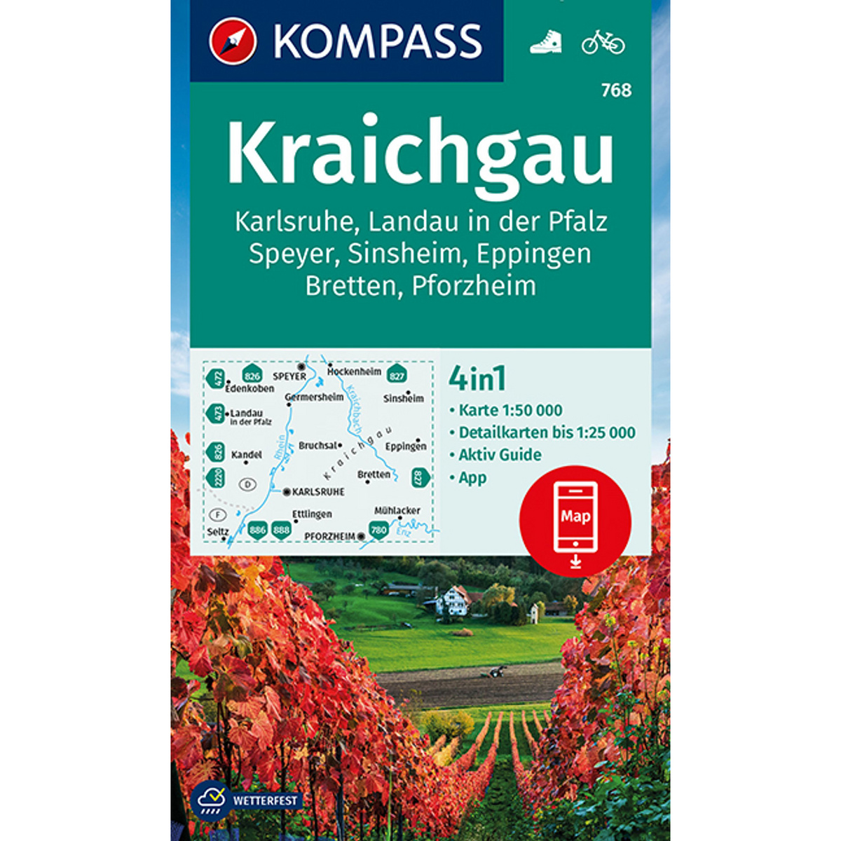 Image of Kompass Verlag WK 768 Kraichgau / Karlsruhe