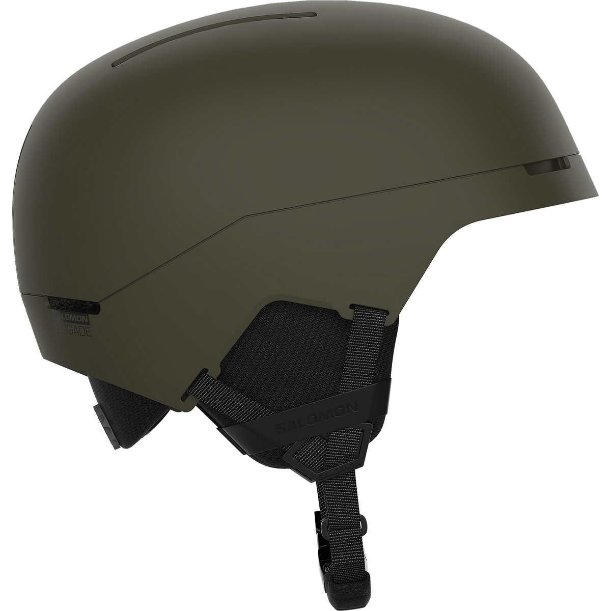 Salomon Casco da sci Brigade Mips (Taglia 53-56CM, Verde oliva)