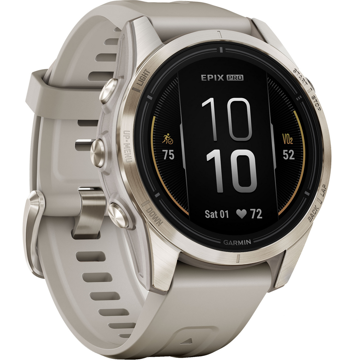 Garmin Epix™ Pro (Gen 2) – Sapphire Edition 42mm GPS Uhr (Größe 42mm, beige)