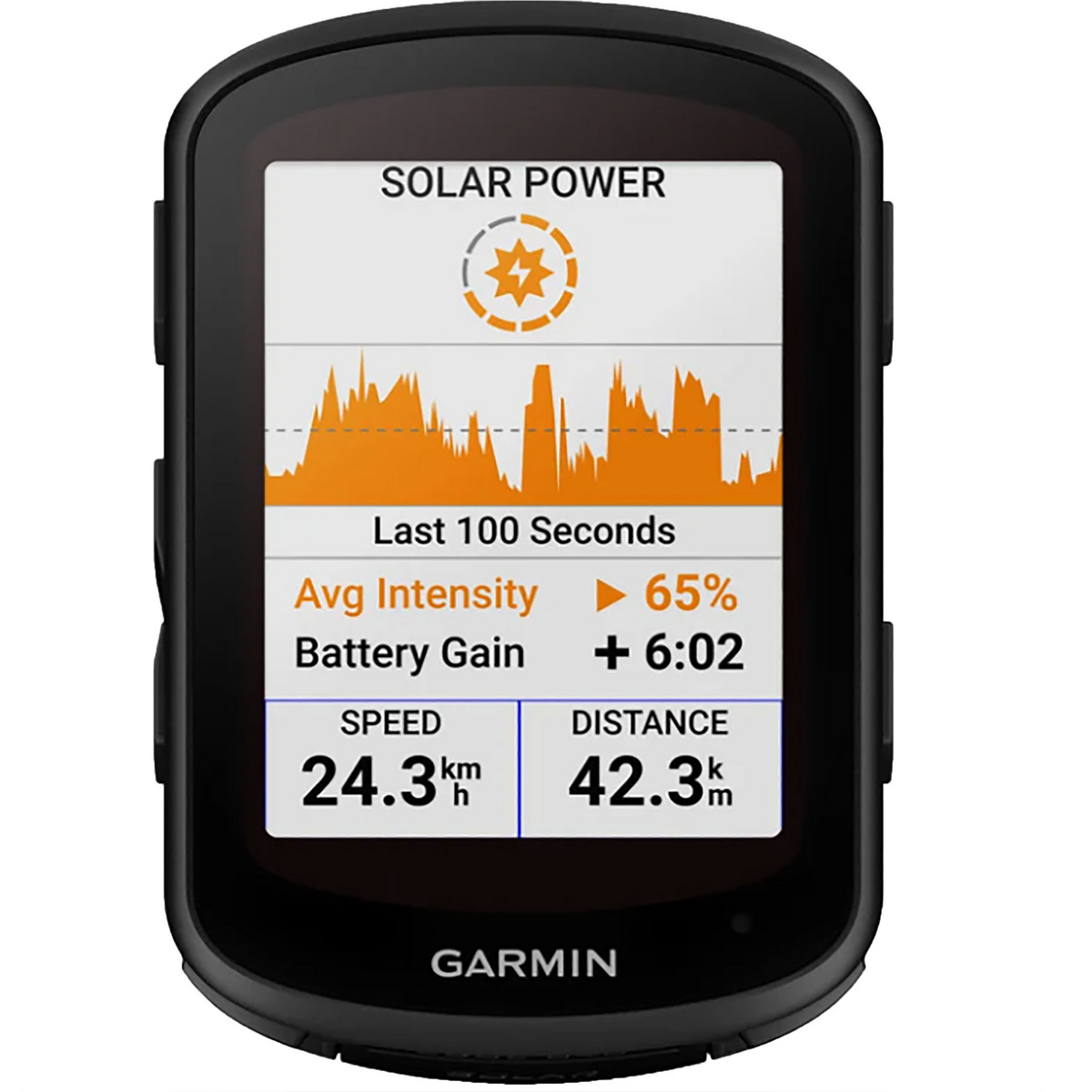 Garmin Edge 840 Solar Fahrradcomputer (Größe One Size, schwarz)
