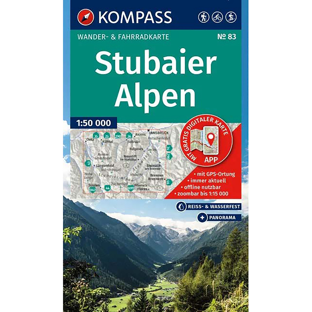 Image of Kompass Verlag WK 83 Stubaier Alpen