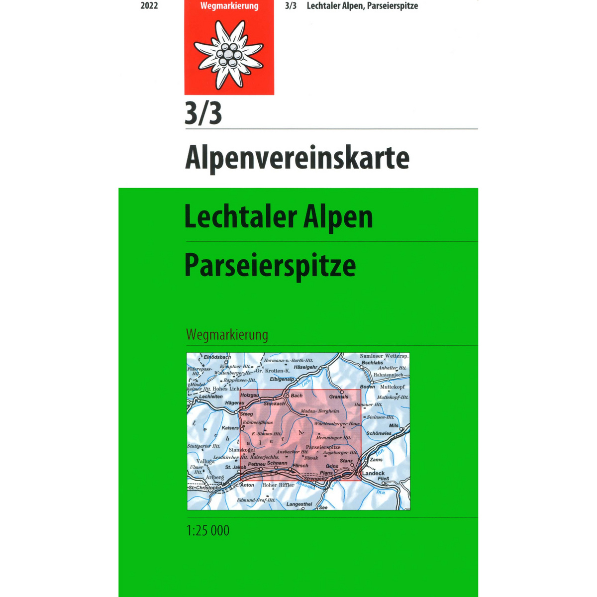 Image of DAV AV-Karte 3/3 Lechtaler Alpen Parseierspitze
