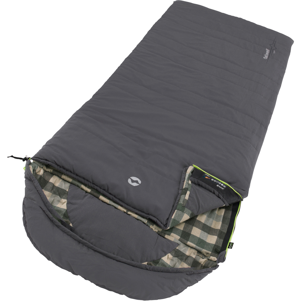 Outwell Sacco a pelo Camper (Taglia max. 200cm , Grigio)