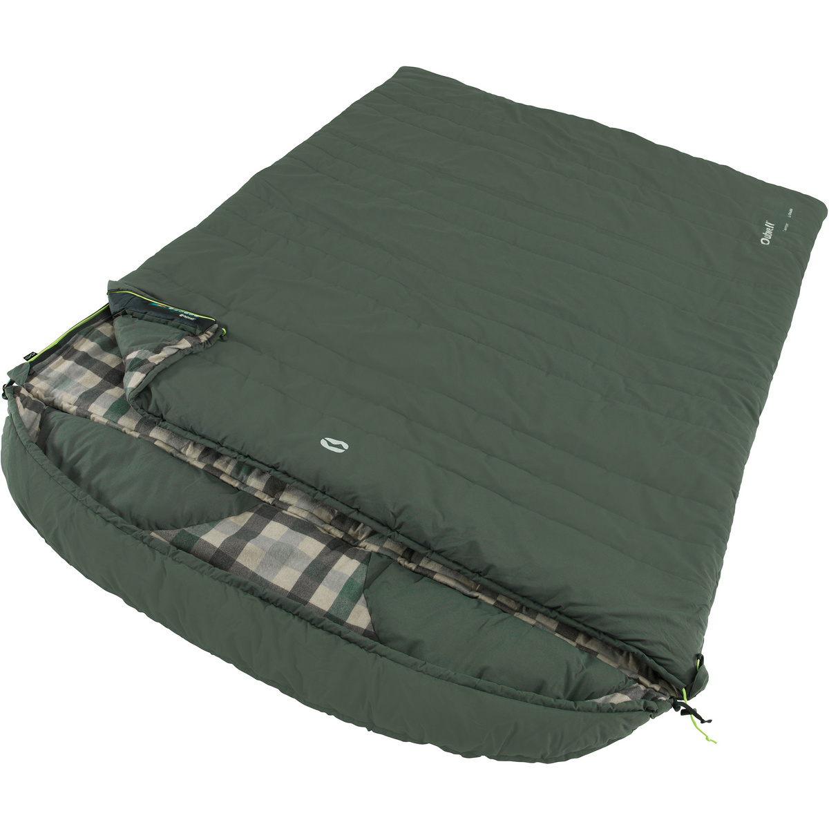Outwell Sacco a pelo Camper Lux Double (Taglia max. 200cm, Verde)