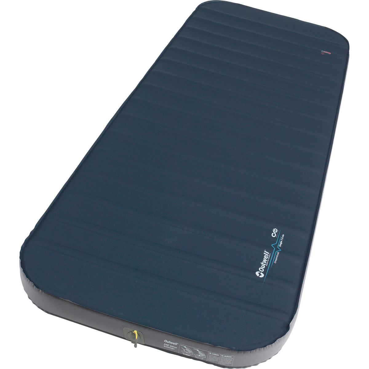 Outwell Materassino Dreamboat Single 7.5 cm (Taglia 200x77cm, Blu)