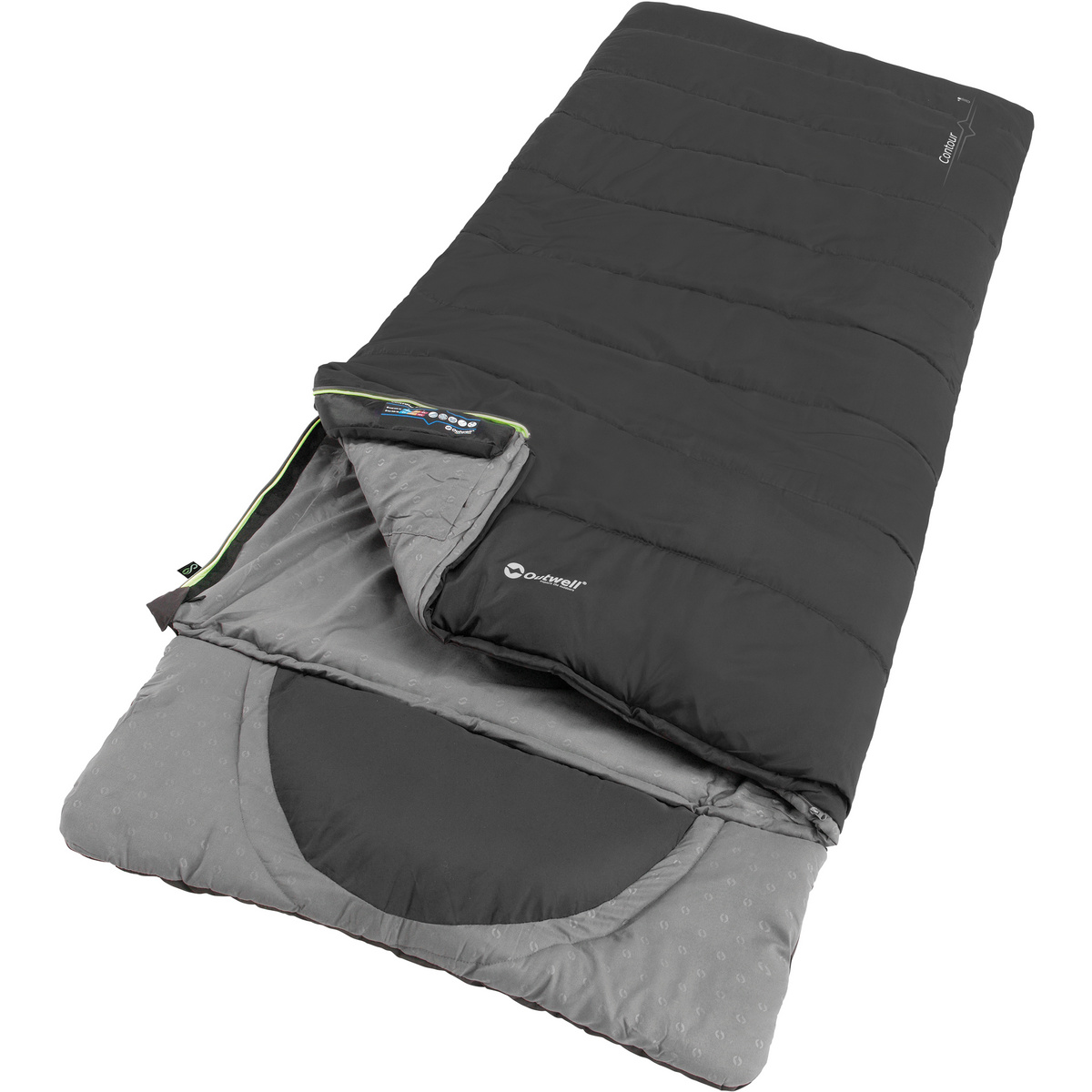 Outwell Contour Schlafsack (Größe max. 190cm , schwarz)