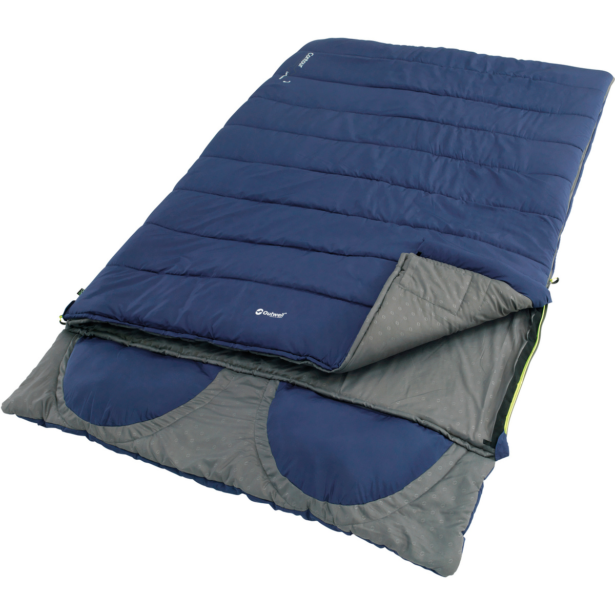 Outwell Contour Lux Double Schlafsack (Größe max. 190cm, blau)