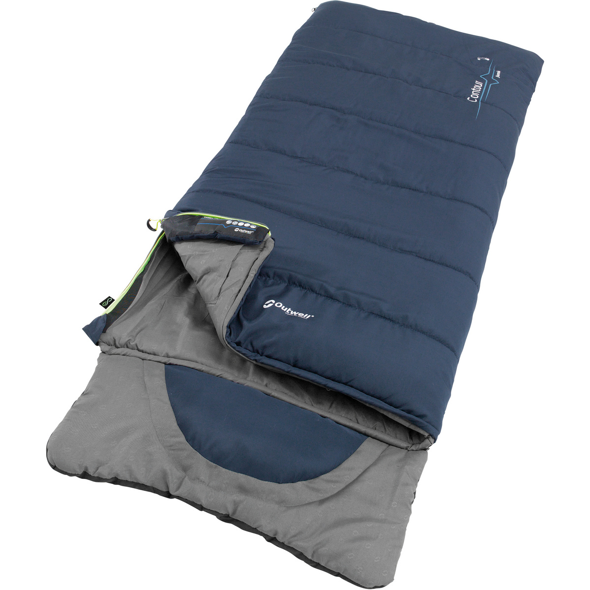 Outwell Kinder Contour Schlafsack (Größe max. 140cm , blau)