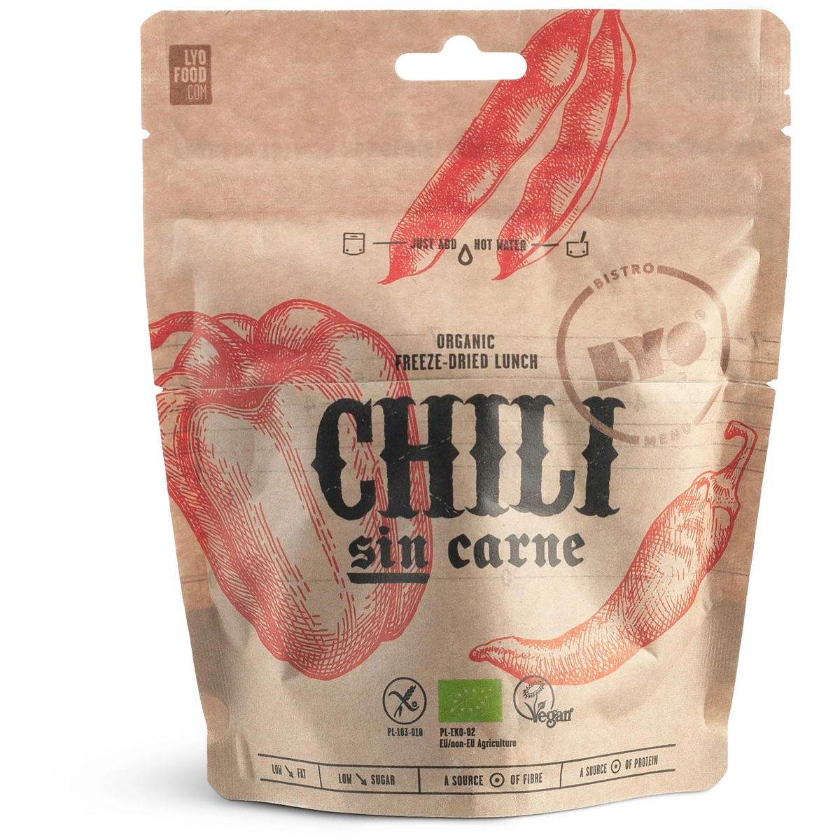 Lyofood Chili Sin Carne biologico Doypacks (Taglia 50g)