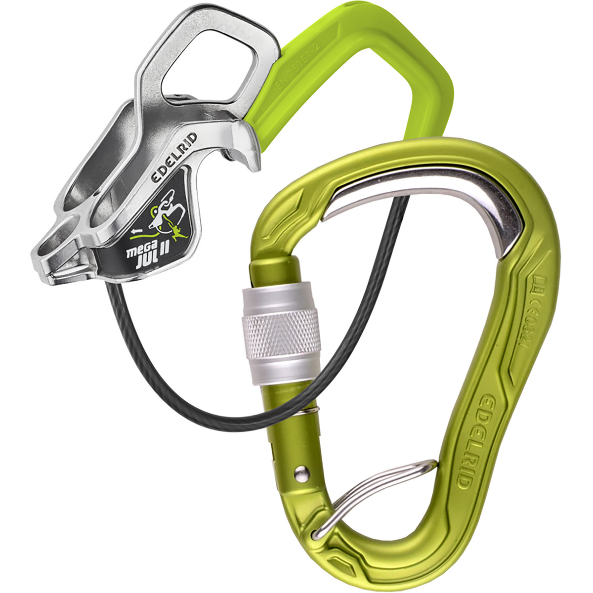 Edelrid Mega Jul Belay + Bulletproof Screw Set (taille One Size, Vert)