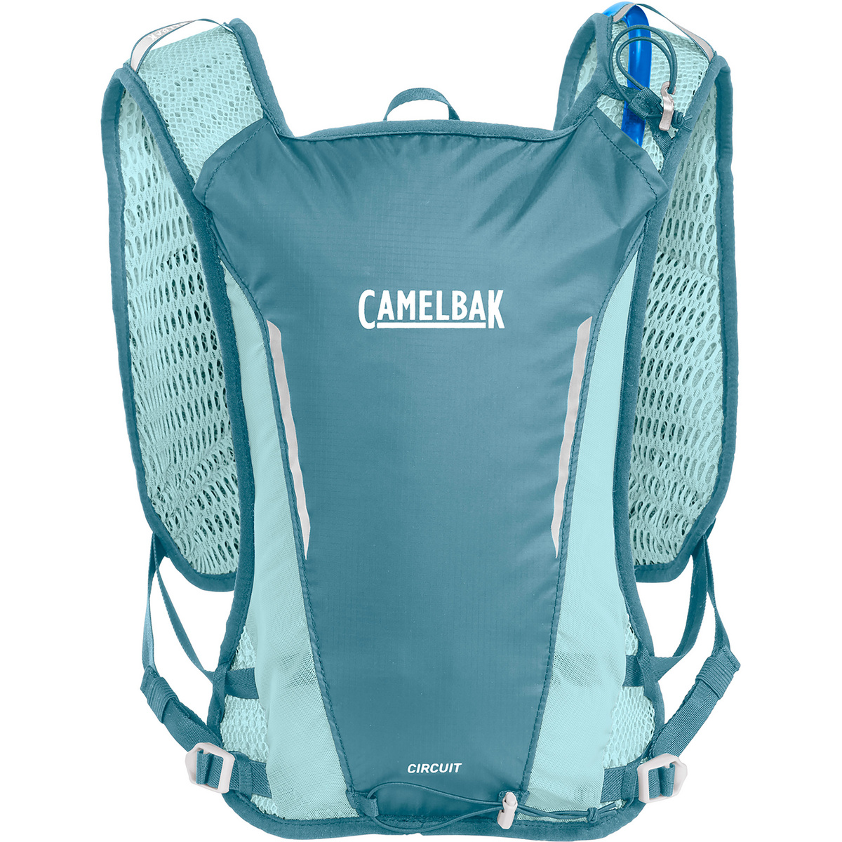 Camelbak Femme Gilet de trail running Circuit Run Vest (taille 5.5L+1.5L Reservoir, Bleu)