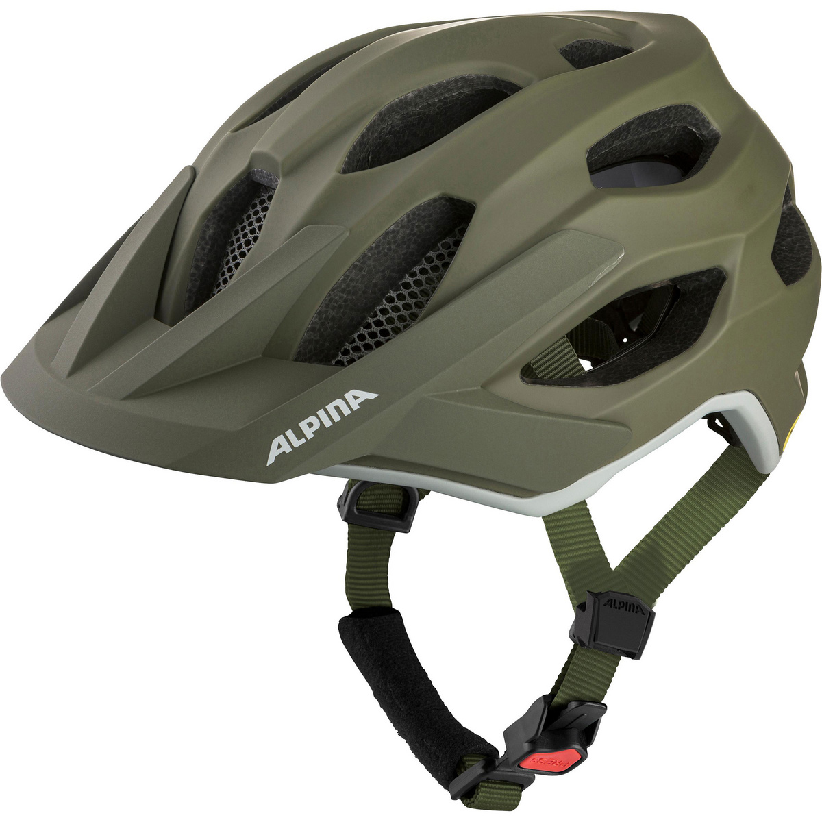 Alpina Casco da bici Apax MIPS (Taglia 52-57CM, Verde oliva)