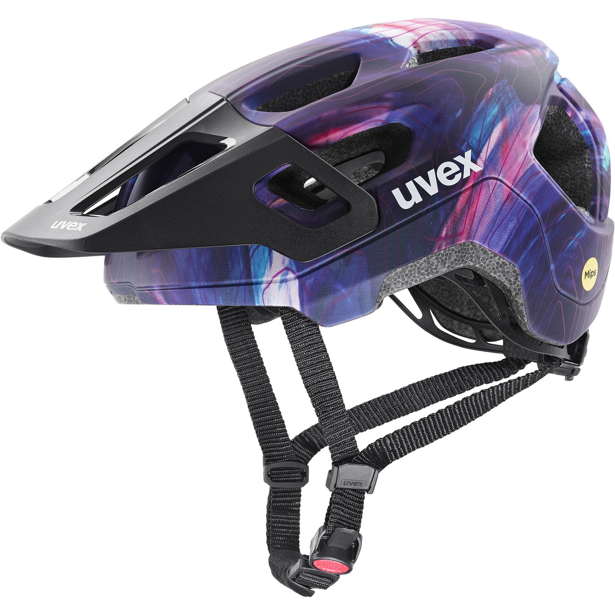 Uvex Kinder React MIPS Fahrradhelm (Größe 52-56CM, lila)