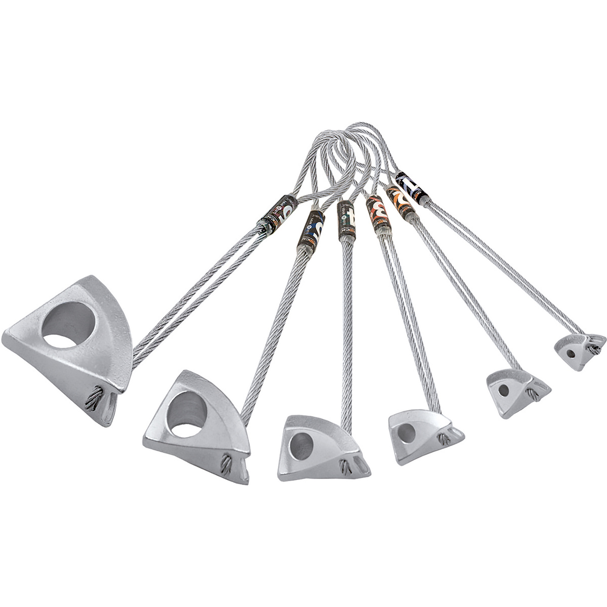 Rock Empire Abalak Klemmkeile Set (Größe One Size, silber)