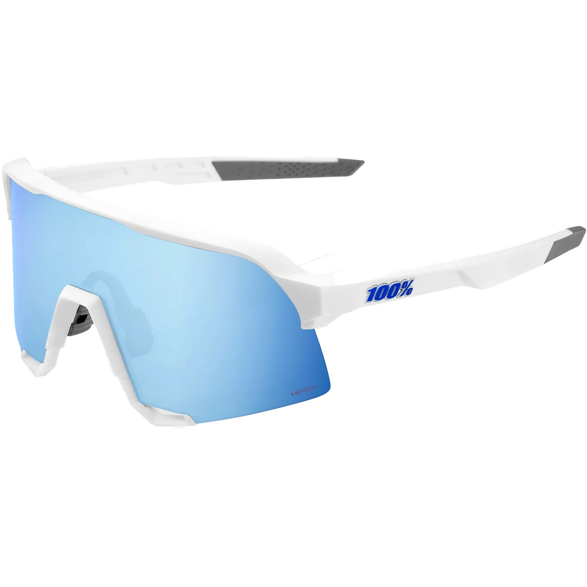 100% Lunettes de sport S3 Hiper Mirror Lens (taille ONE SIZE, Blanc)