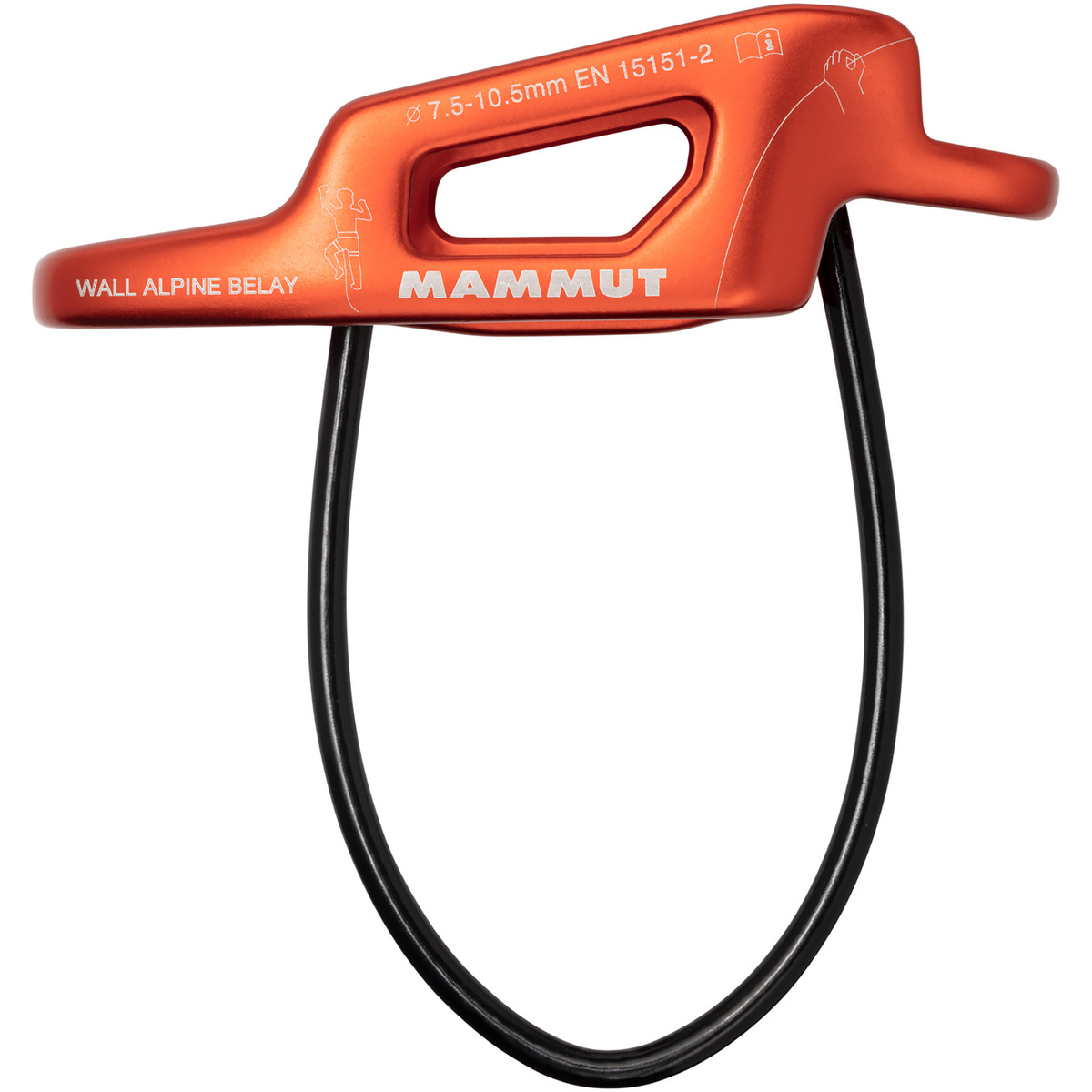 Mammut Wall Alpine Belay Sicherungsgerät (Größe One Size, orange)