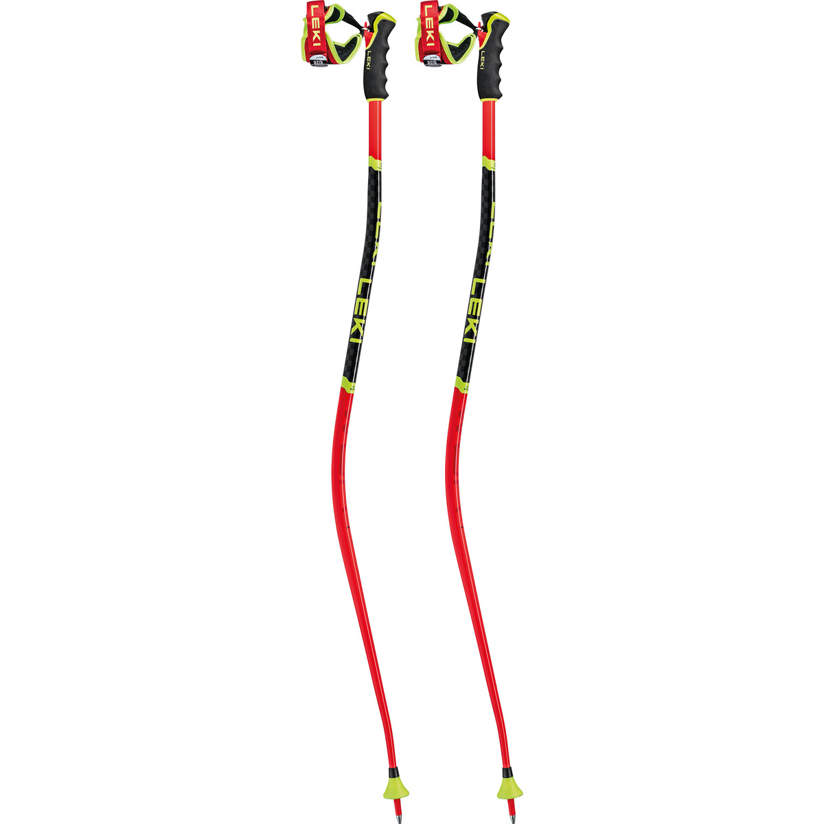 Leki Bâtons de ski WCR SG/DH 3D (taille 130CM, Rouge)