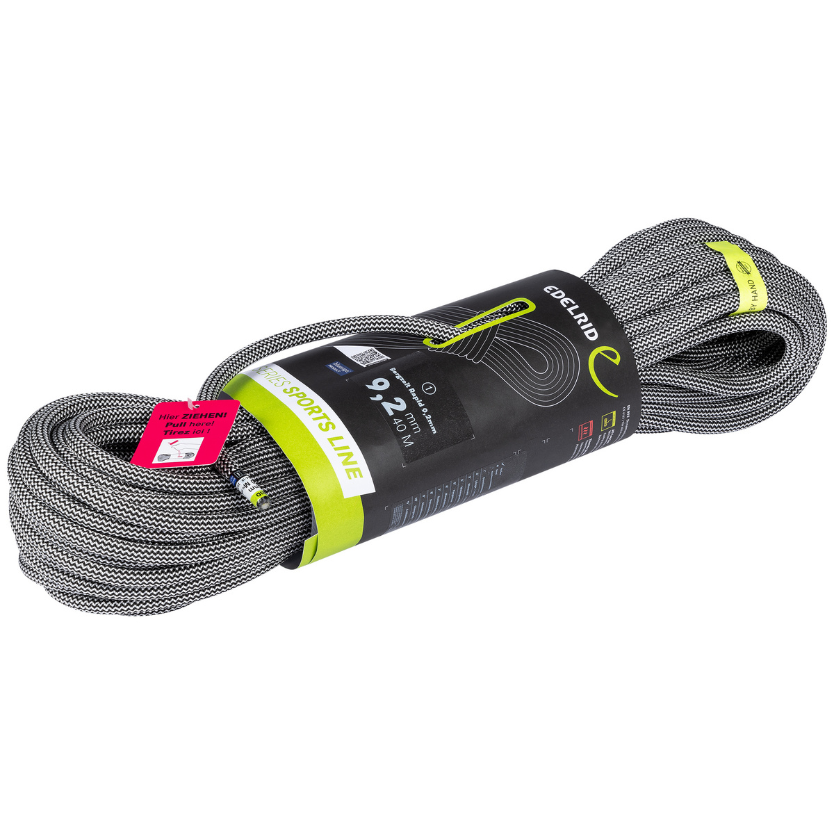 Edelrid Corda Bergzeit Rapid 9.2mm (Taglia 70M, Nero)