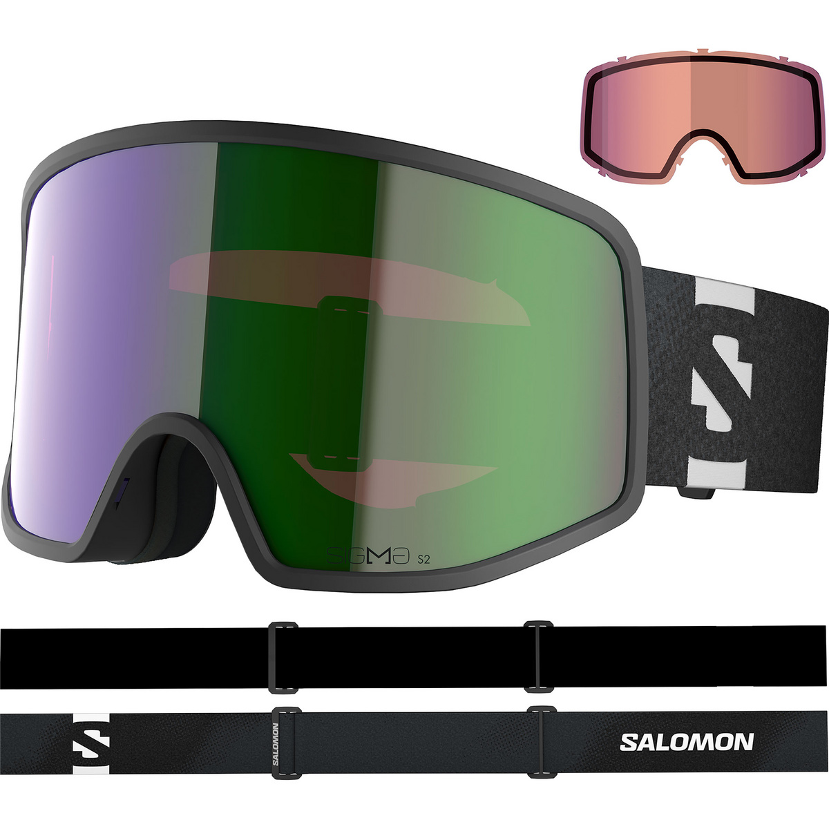Salomon Sentry Pro Sigma +1Lens Skibrille (Größe One Size, schwarz)