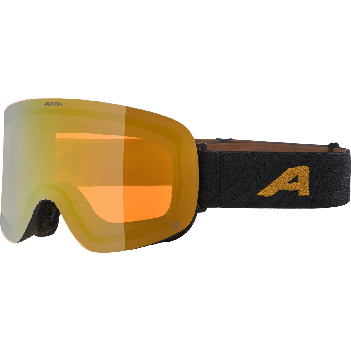 Alpina Penken Q Skibrille (Größe One Size, schwarz)