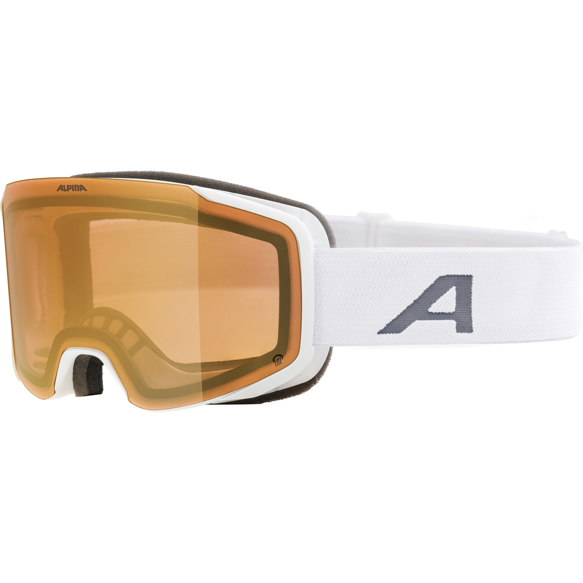 Alpina Taos Q Skibrille (Größe M, weiss)