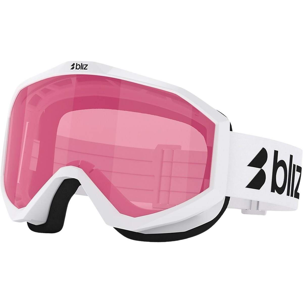 Bliz Kinder Liner JR Skibrille (Größe One Size, weiss)