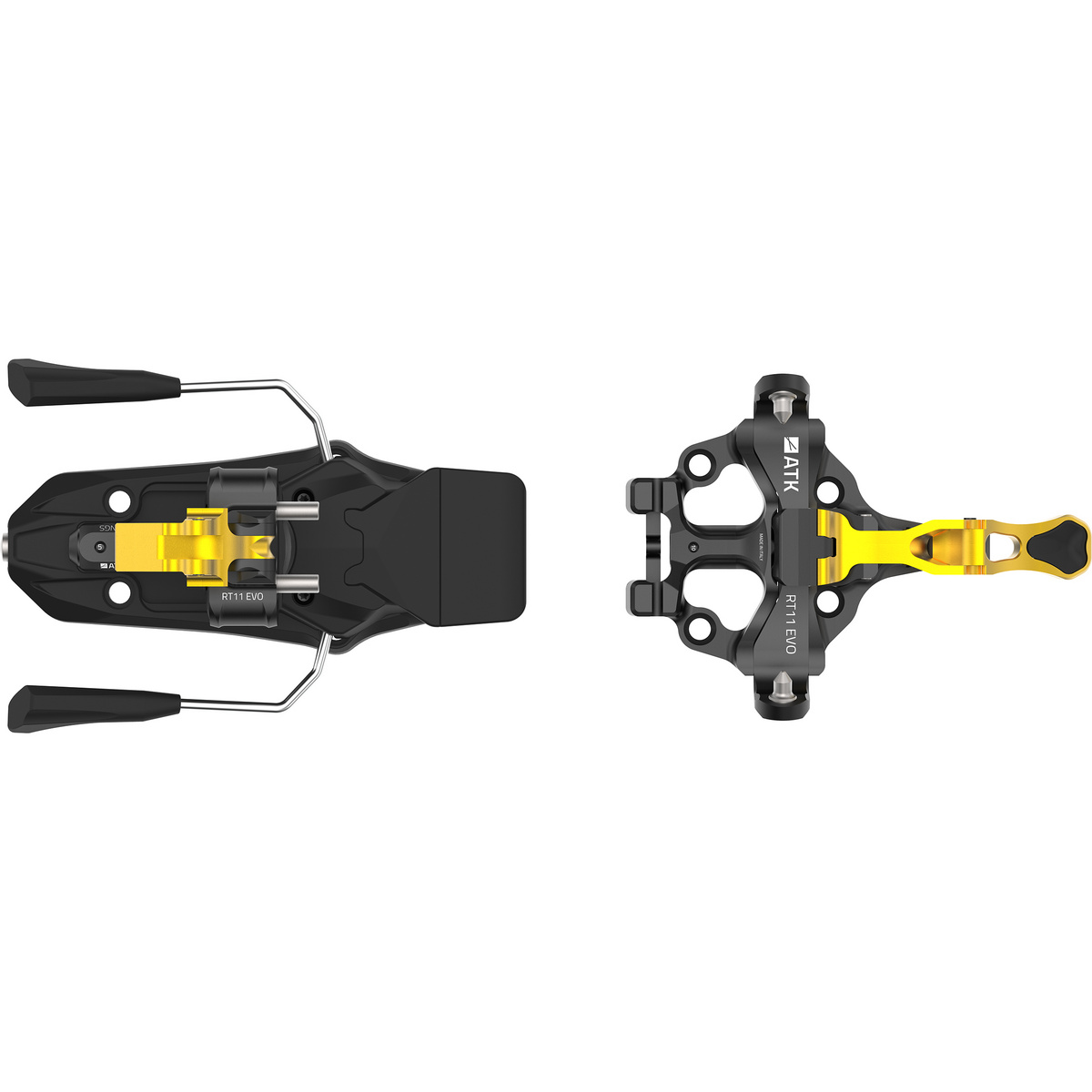 ATK Bindings Fixation de ski de randonnée RT 11 Evo (taille 86mm, Jaune)