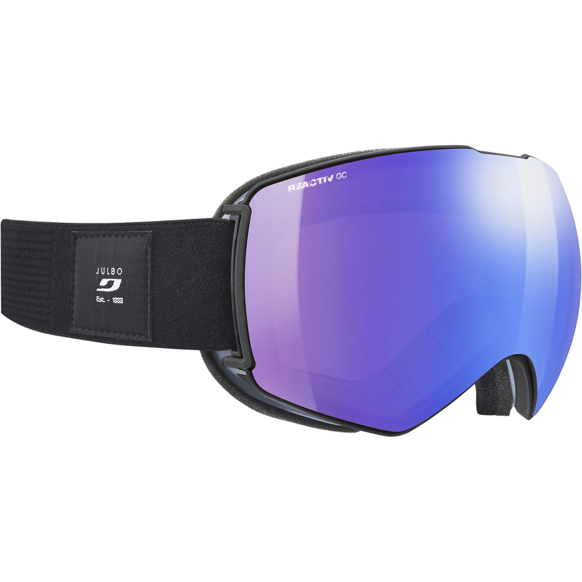 Julbo Lunettes de ski Lightyear Reactive 1-3 Glare Control (taille One Size, Noir)