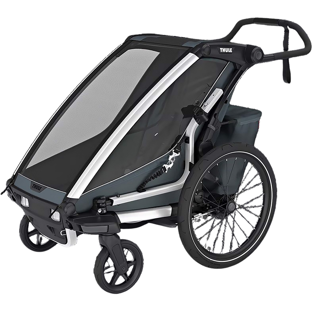 Thule Chariot Cross 2 Double Remorque pour enfants (taille One Size, Gris)