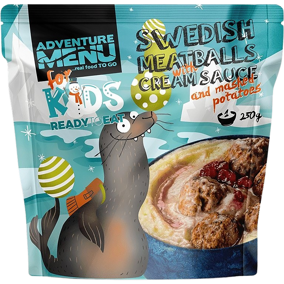 Adventure Menu Kinder Schwedische Hackbällchen mit Kartoffelbrei (Größe 250G)