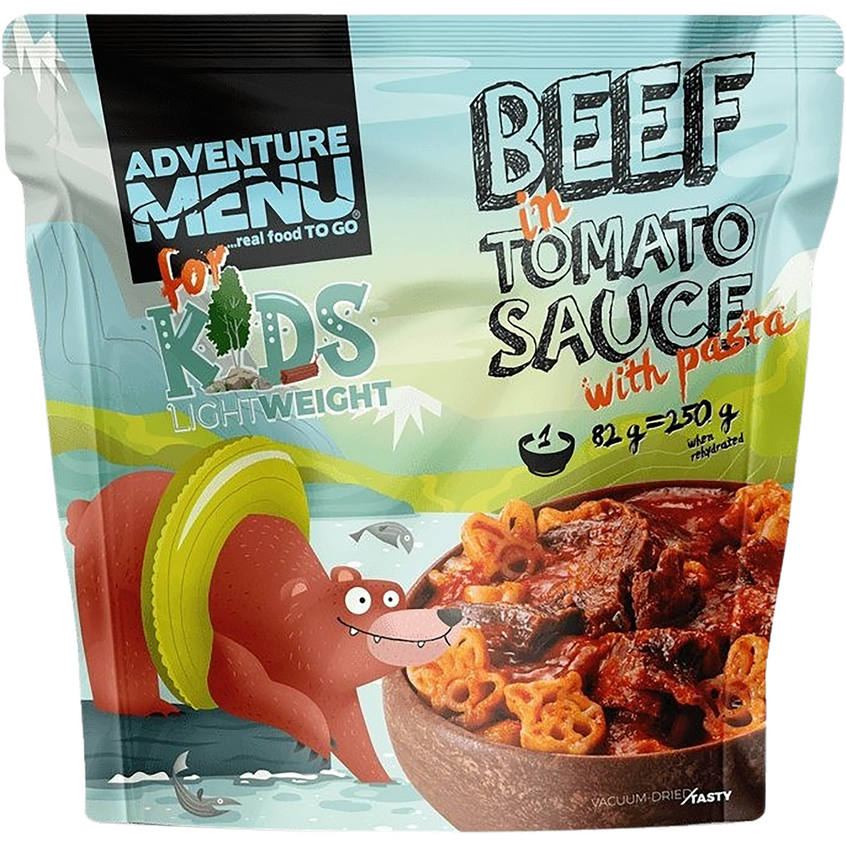 Adventure Menu Kinder Beef in Tomato Sauce mit Pasta (Größe 76g)