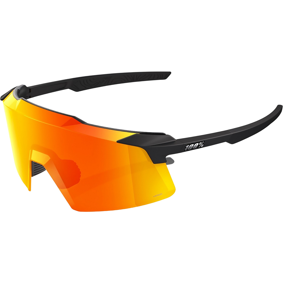 100% Aerocraft HiPER Multilayer Mirror Sportbrille (Größe ONE SIZE, schwarz)