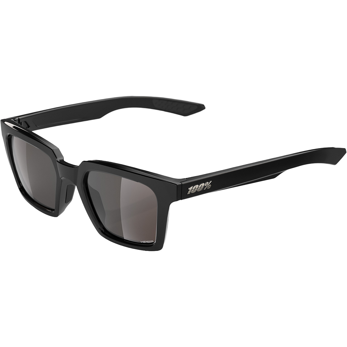100% Erba HiPER Crimson Silver Lens Sportbrille (Größe ONE SIZE, schwarz)