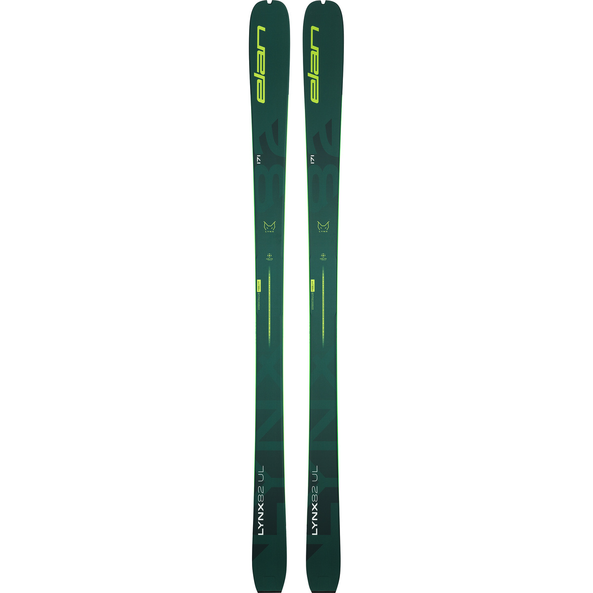 Elan Ski de randonnée 24/25 Lynx 82 UL Flat (taille 164cm, Vert)