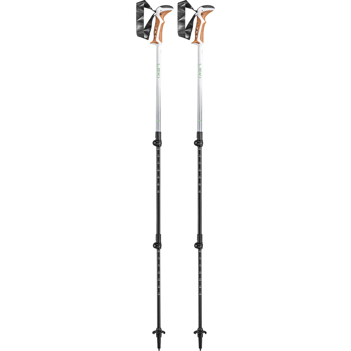 Leki Bastoncini da trekking Jannu (Taglia 90-125cm, Bianco)