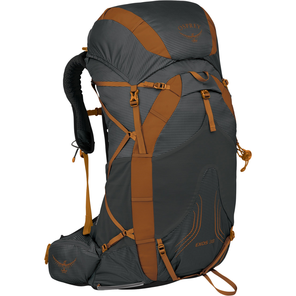 Osprey Homme Sac à dos Exos 38 (taille 38L | L-XL, Gris)