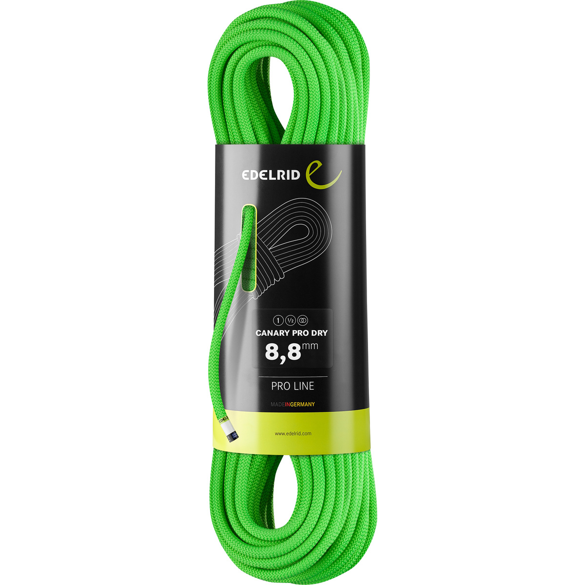 Edelrid Canary Pro Dry 8.8 Kletterseil (Größe 50M, gruen)