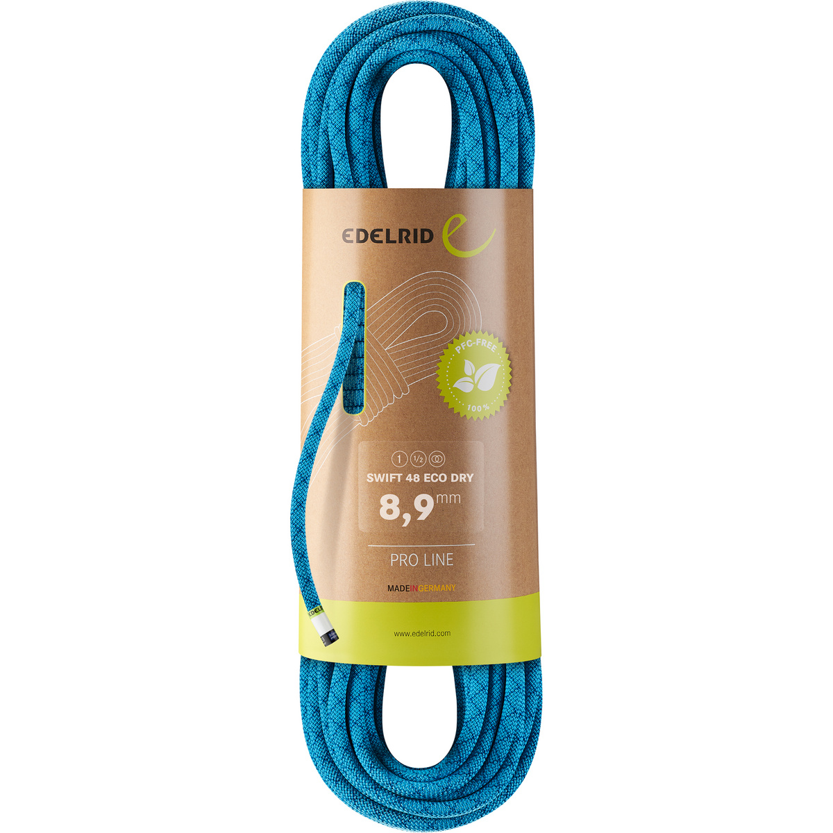 Edelrid Corda da arrampicata Swift 48 Eco Dry 8.9 (Taglia 40M, Blu)