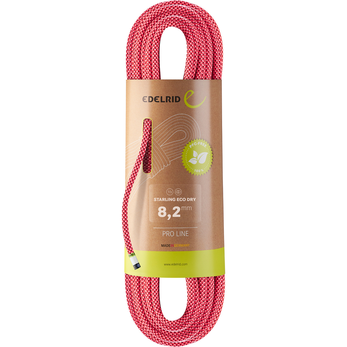 Edelrid Starling Eco Dry 8.2 Kletterseil (Größe 60M, pink)