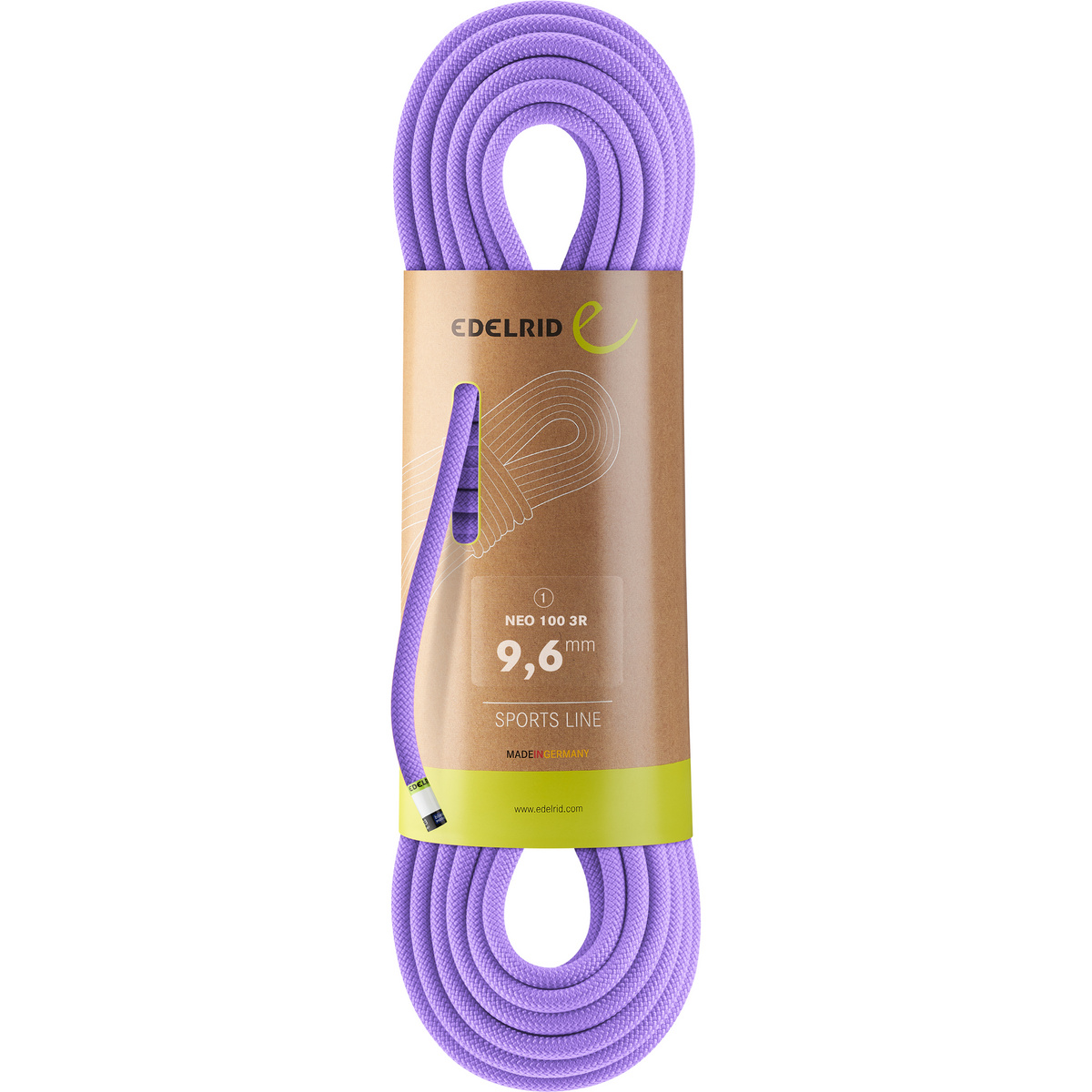 Edelrid Corda da arrampicata Neo 100 3R 9.6 (Taglia 60M, Viola)