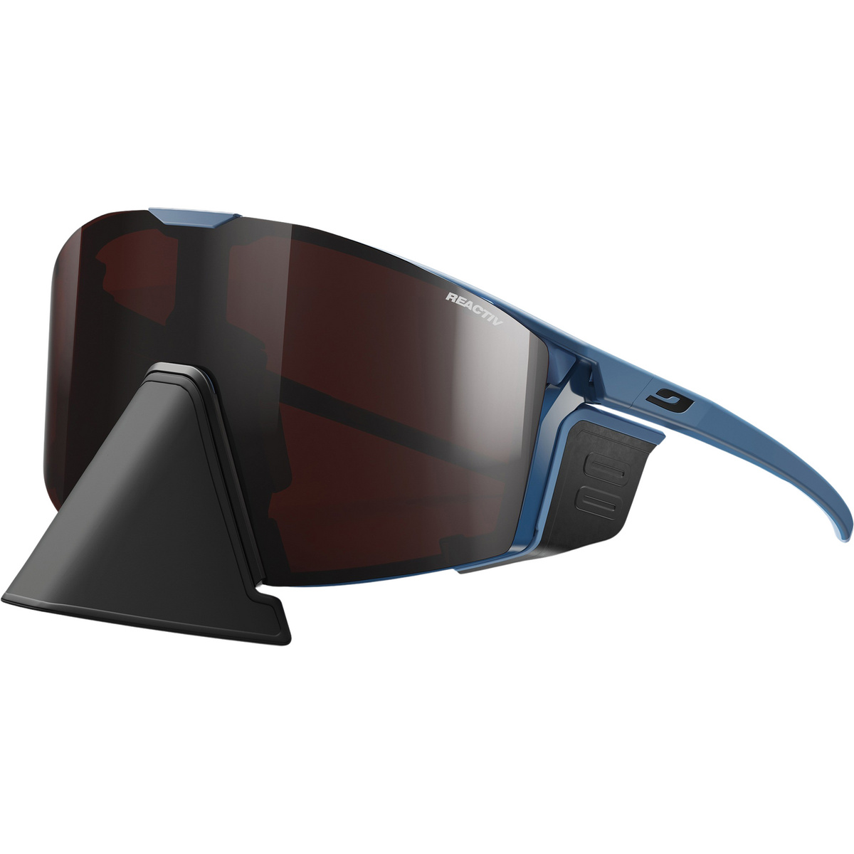 Julbo Uomo Occhiali da ghiacciaio Edge Cover Reactiv 0-4 HC (Taglia L, Blu)