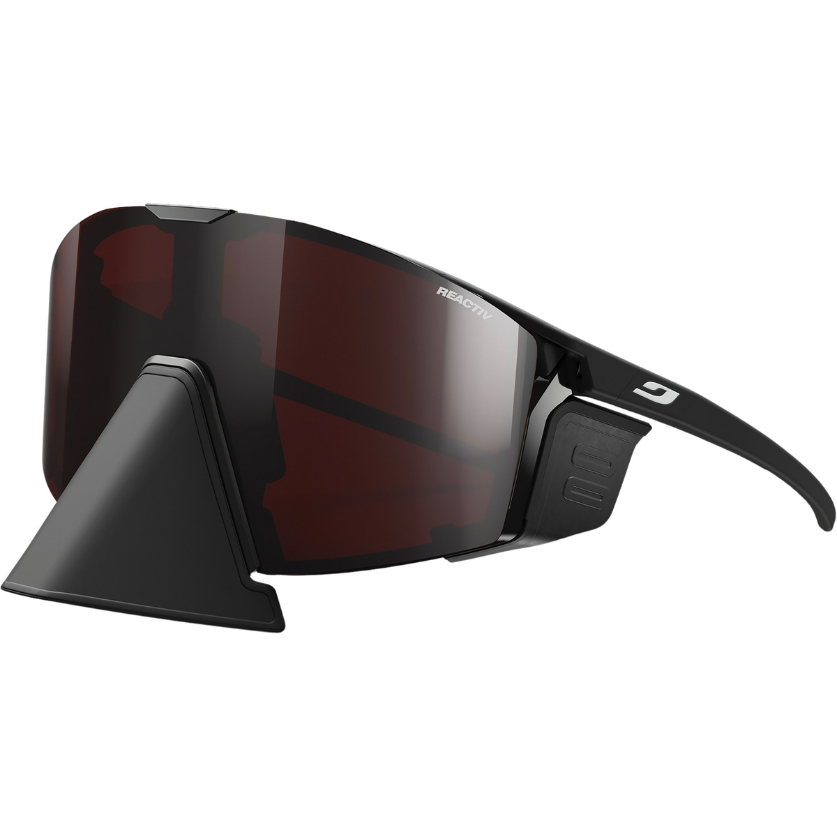 Julbo Herren Edge Cover Reactiv 0-4 HC Gletscherbrille (Größe L, schwarz)