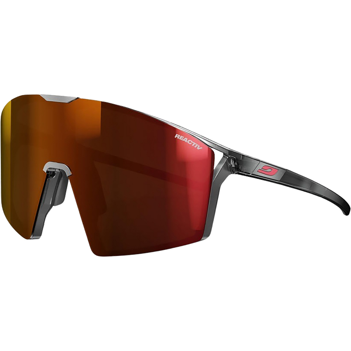 Julbo Herren Edge Reactiv 0-3 High Contrast Sportbrille (Größe L, schwarz)