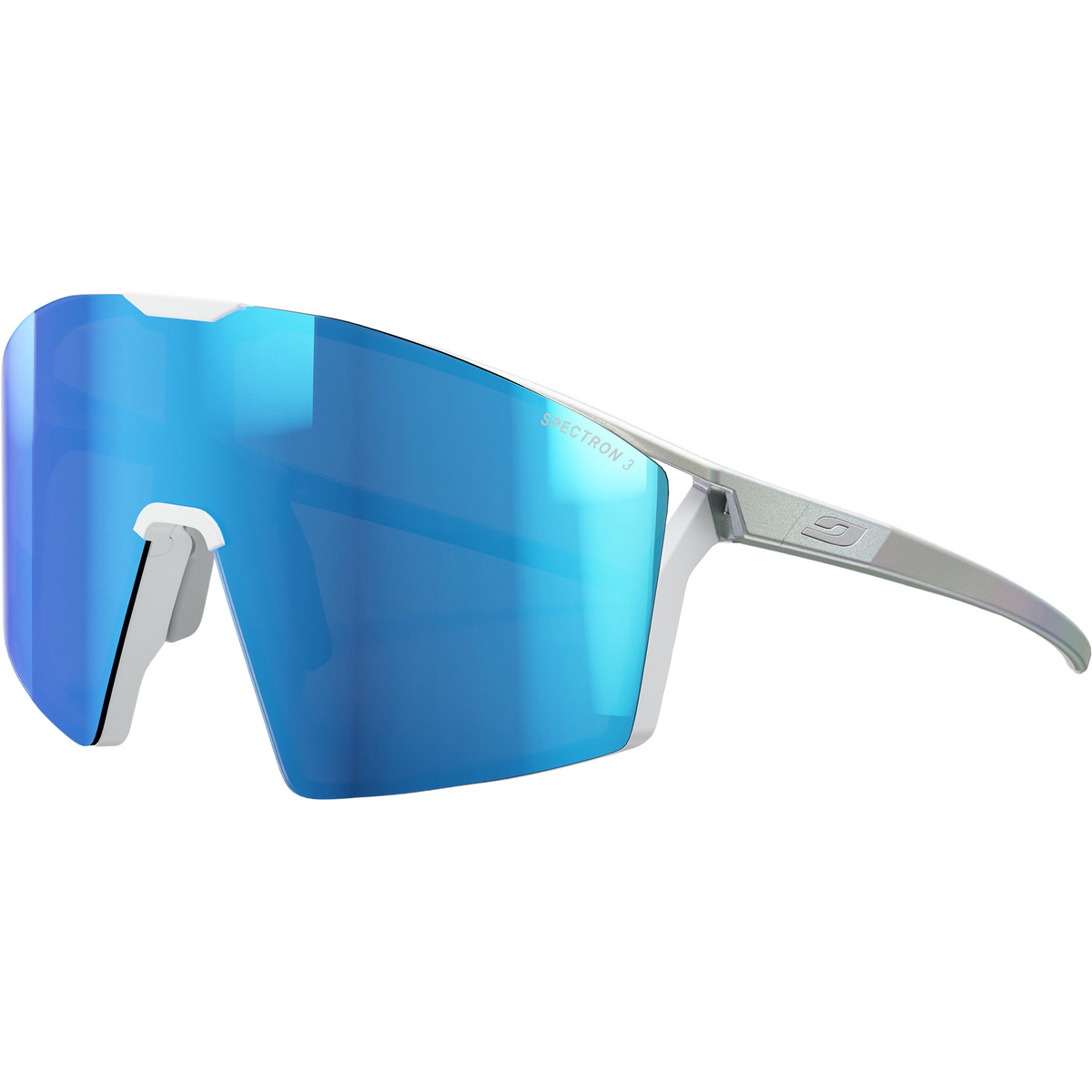 Julbo Herren Edge Spectron 3 Sportbrille (Größe L, silber)