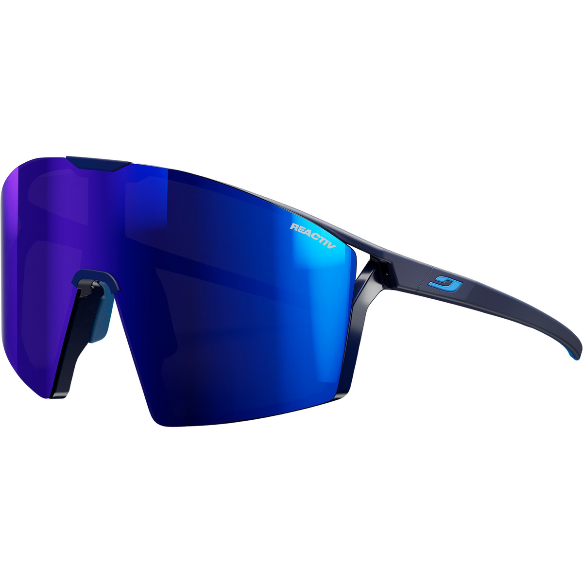 Julbo Herren Edge Reactiv 1-3 High Contrast Sportbrille (Größe L, blau)
