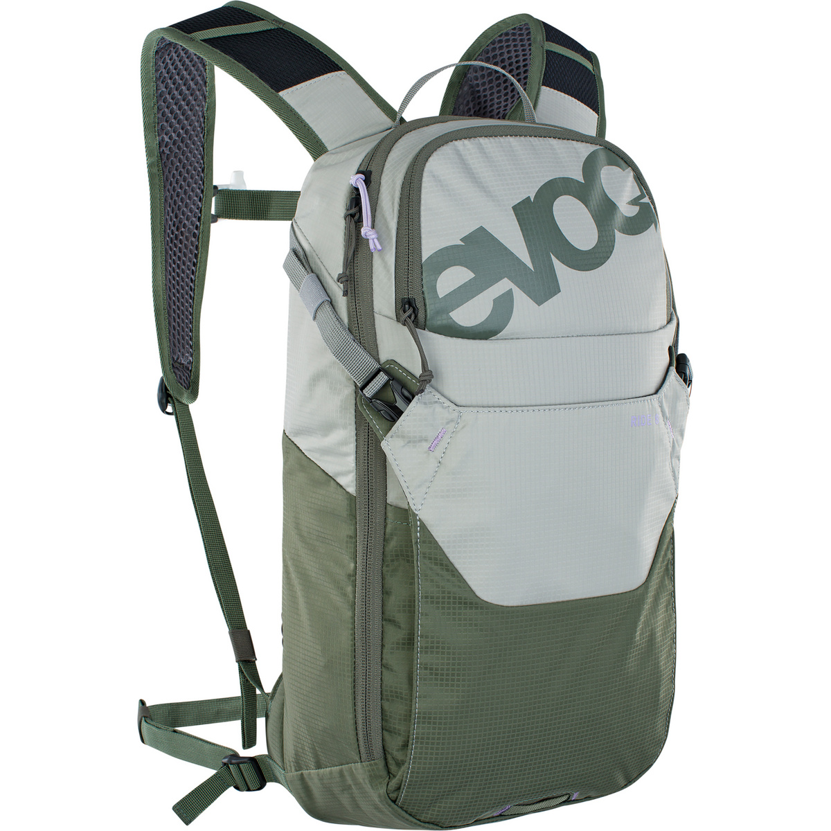 Evoc Zaino Ride 8 + Hydration Bladder 2 (Taglia 8L, Grigio)