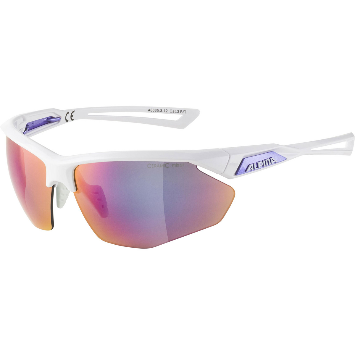 Alpina Lunettes de sport Nylos HR (taille ONE SIZE, Blanc)