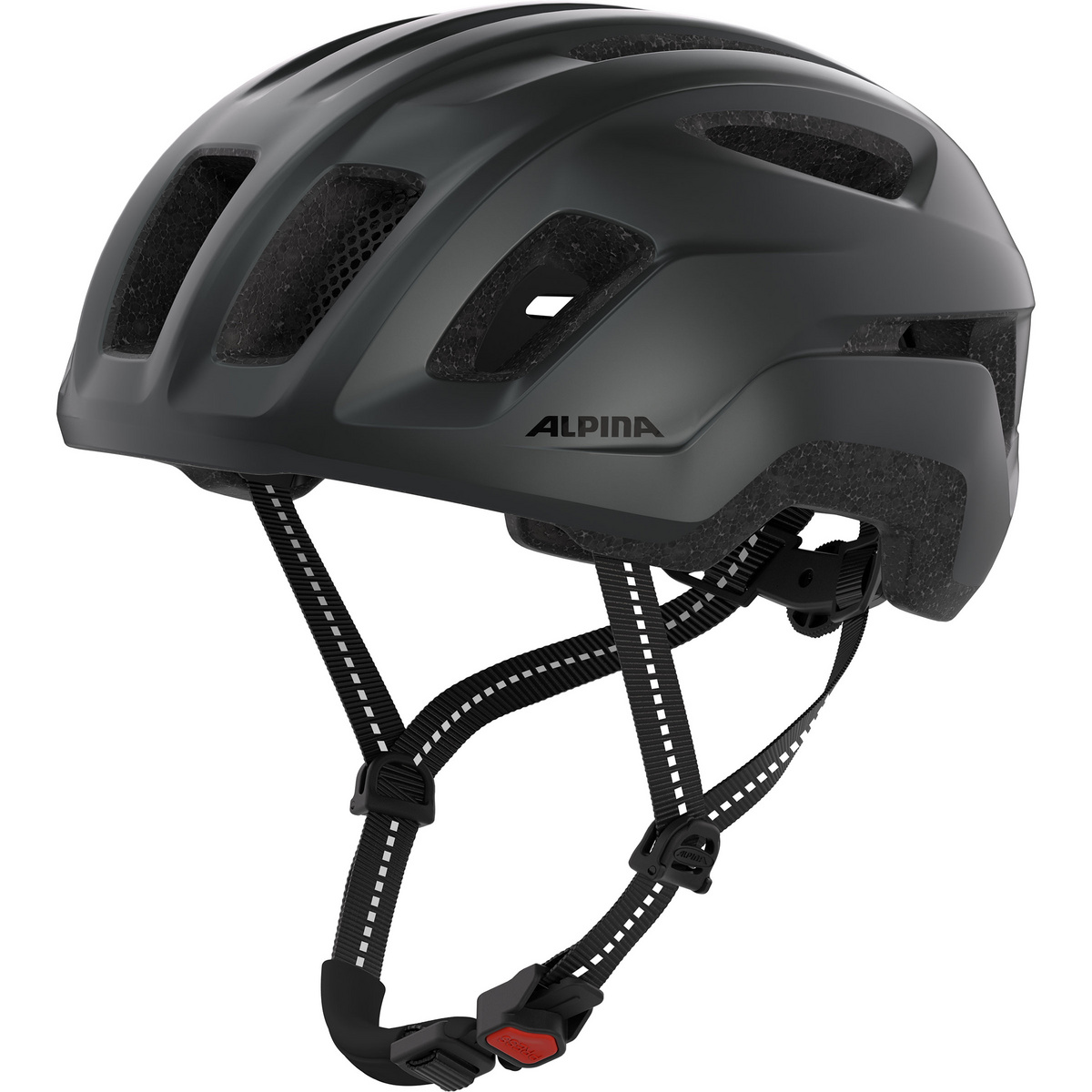 Alpina Paranus Urban Fahrradhelm (Größe 55-59CM, schwarz)