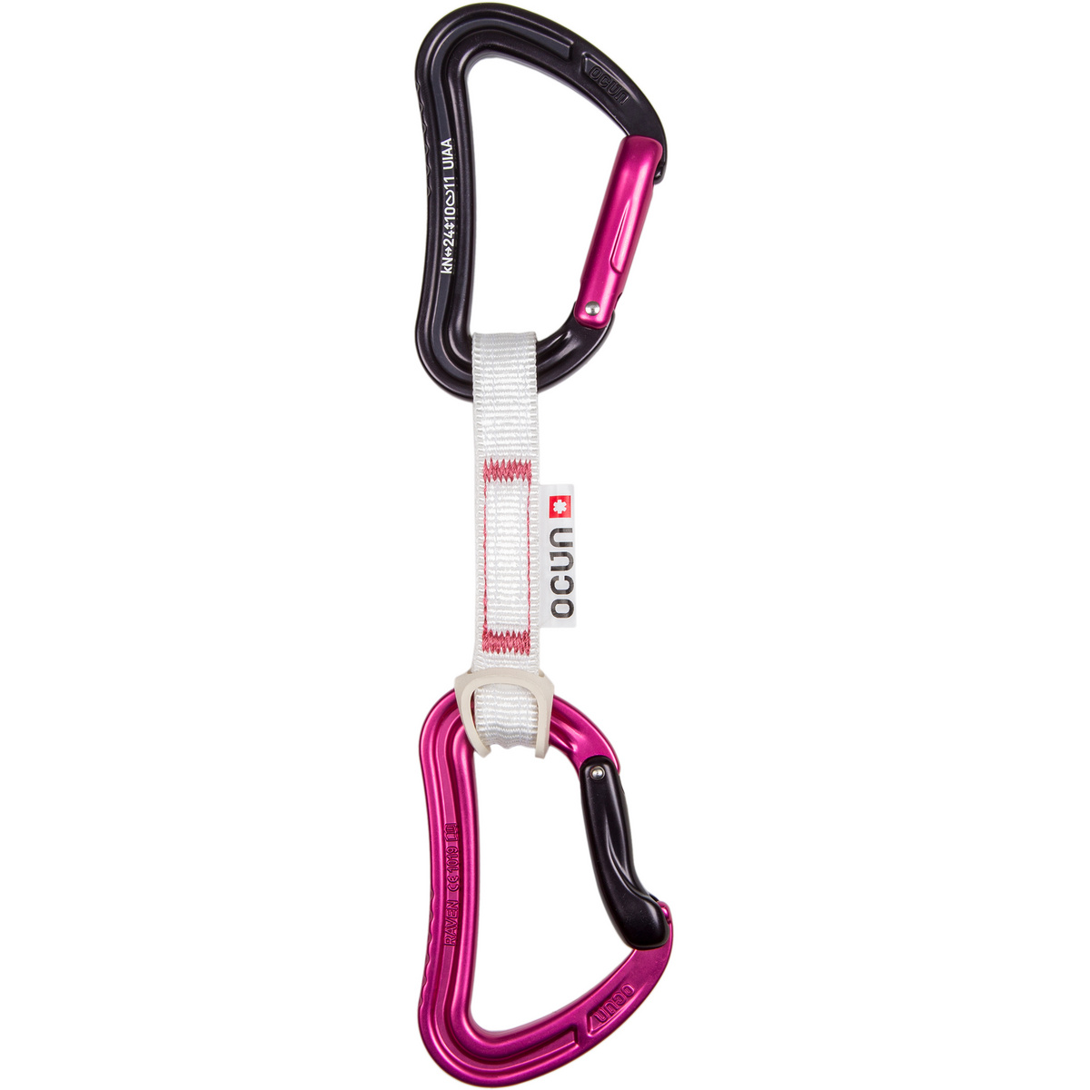 Ocun Raven QD Bio-Dyn-Ring 15mm 6er Pack Expressset (Größe 10CM, pink)